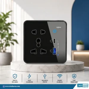 Tuya Smart Plug Wall Socket with USB Charging | Twist Haven